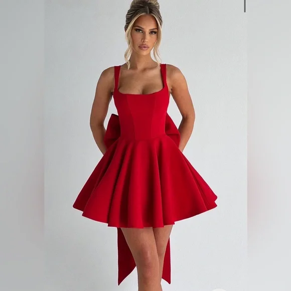 Babyboo Rue Mini Dress Red - Picture 1 of 2